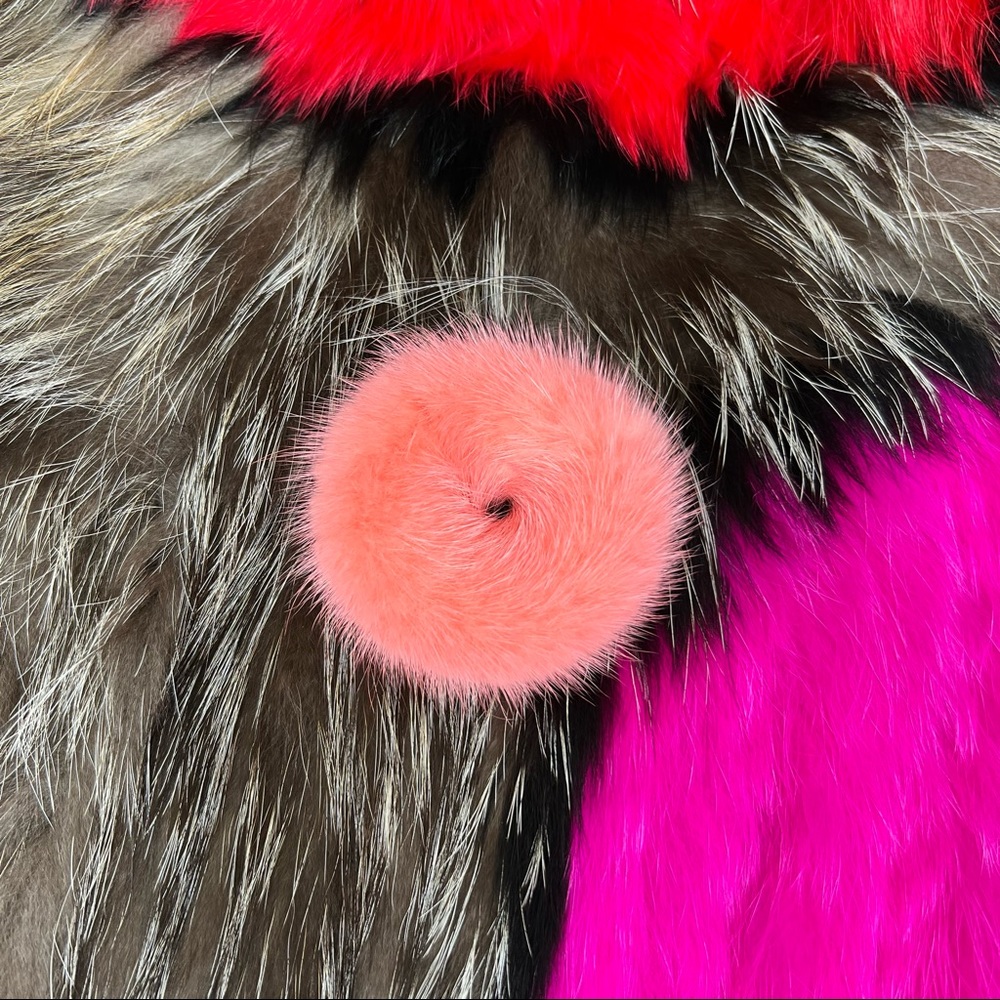 Pink Mink Fur Hair Tie